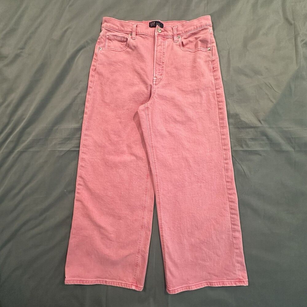 GAP Pink Wide Leg Jeans